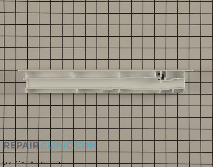 Refrigerator center drawer rail (slide). The center rail snaps into the shelf frame.