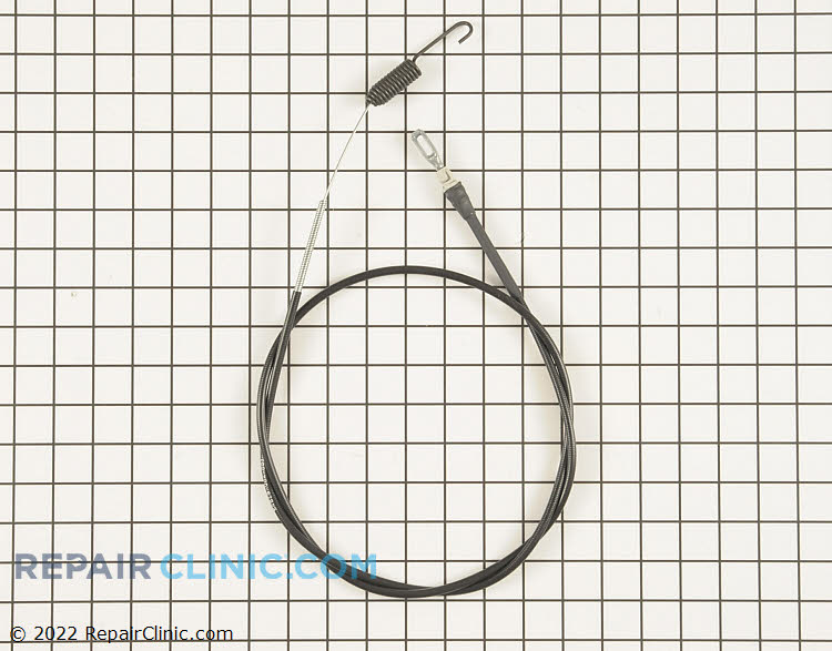 Lawn mower clutch cable. The clutch cable engages the lawn mower blade. If the clutch cable is broken or worn out, the blade won't turn, and the lawn mower won't cut grass.