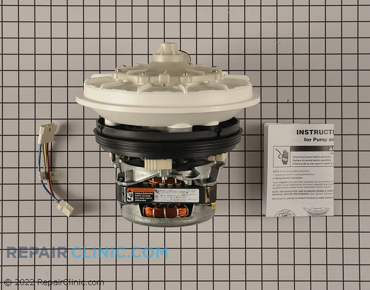 Dishwasher pump and motor assembly