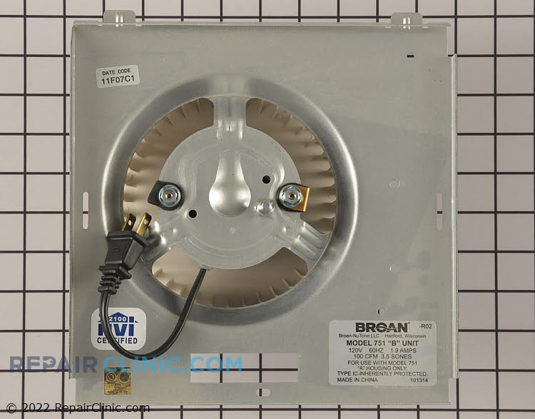 Bath Fan Blower Motor S97017704 Fast Shipping Repair Clinic