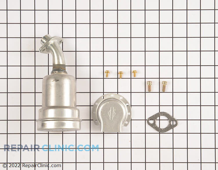 Lawn Mower Muffler 496892 Briggs & Stratton Muffler Repair Clinic