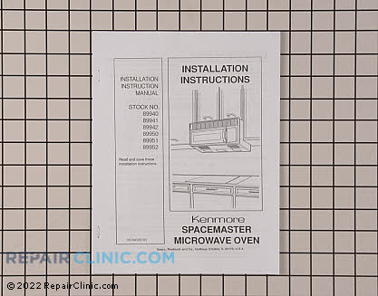 Installation Instructions 3874W500785 Alternate Product View
