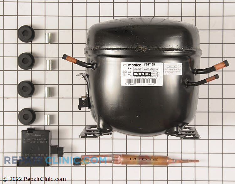 Refrigerator Compressor - W10276644 | Fast Shipping - Repair Clinic