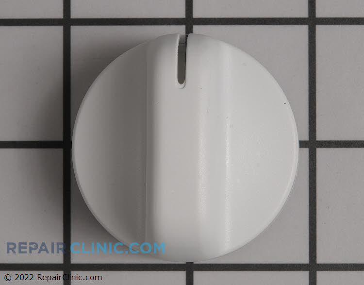 Surface burner control knob, white for black and bisquit see related items below