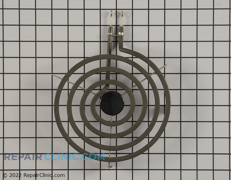Surface heating element with looped terminal ends. 8-inch diameter. If the surface element won't heat, either the surface element or the surface element switch may be defective. To determine if the surface element is defective, use a multimeter to test it for continuity.