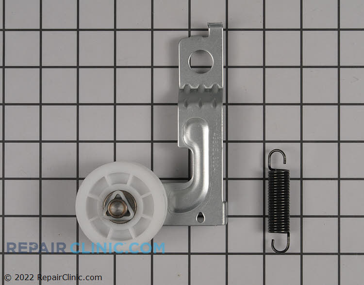 Dryer idler pulley and spring kit for drum drive belt