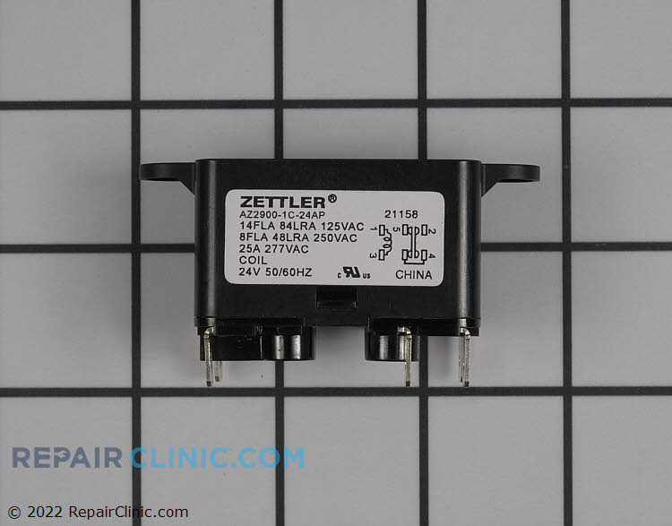 Furnace Fan Relay Replacement - Fits York, Coleman, Luxaire Models 7975-377, 7975-3771, 8680-435