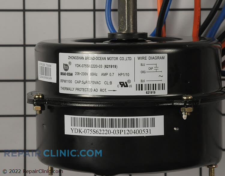 Condenser Fan Motor 621919 Fast Shipping Repair Clinic