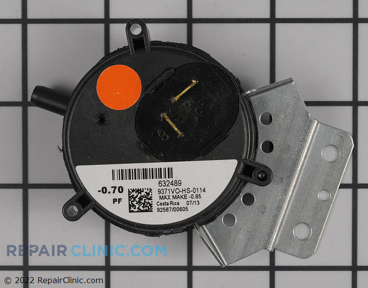 OEM Replacement 632624R Nordyne Furnace Vent Air Pressure Switch