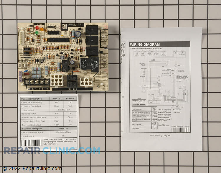 Nordyne Control Board Wiring Diagram from www.rcappliancepartsimages.com