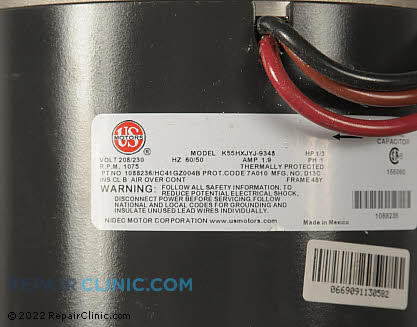 Condenser Fan Motor 1088236 Alternate Product View