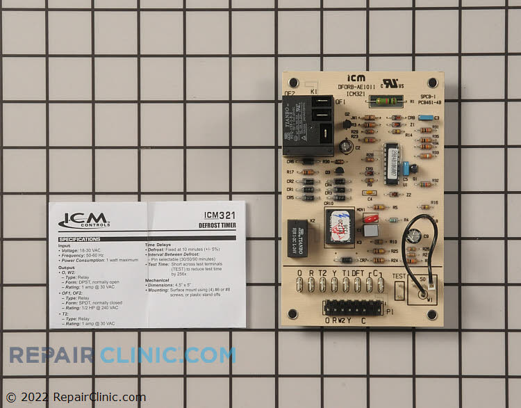 Heat Pump Defrost Control Board ICM321 Fast Shipping Repair Clinic