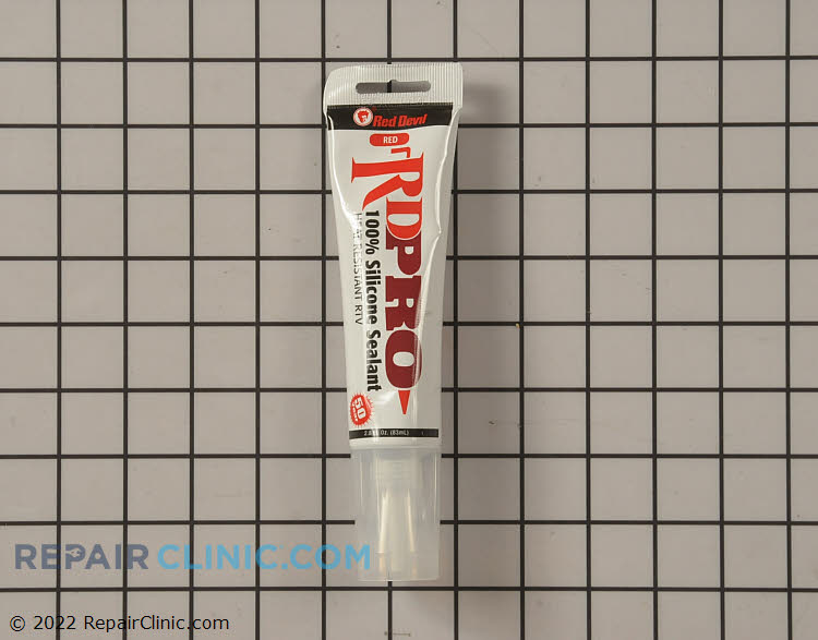 2.8 oz Tube of Red Devil High Temp RTV Silicone.  Perfect for Gasket replacement.  Not for Heat Exchangers.