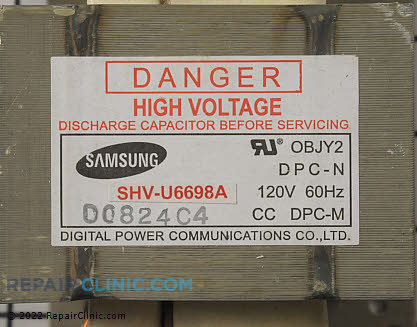 High Voltage Transformer DE26-00038A Alternate Product View
