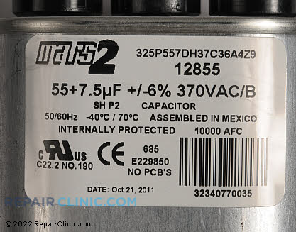 Dual Run Capacitor 12855 Alternate Product View
