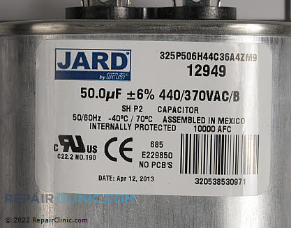 Run Capacitor 50-440VOVAL Alternate Product View