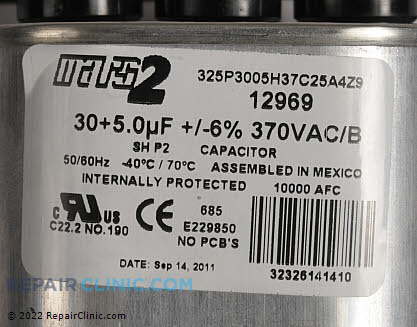 Dual Run Capacitor 12969 Alternate Product View