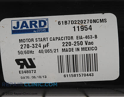 Start Capacitor 270*324MFD-250V Alternate Product View