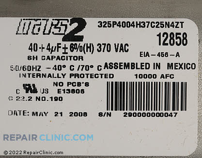 Dual Run Capacitor C3404L Alternate Product View
