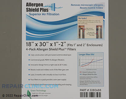 Air Filter PF3P183001AT-4 Alternate Product View
