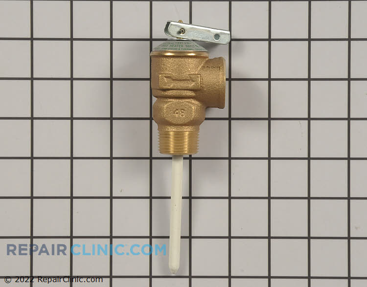 Temperature and pressure relief valve with 4 inch stem