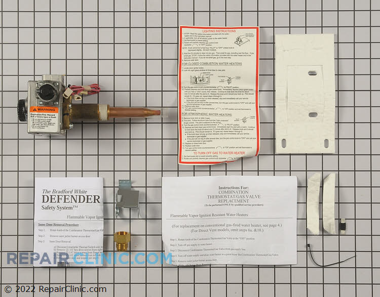 Water Heater Gas Valve Assembly 265-46182-01 | Bradford White Gas Valve  Assembly - Repair Clinic