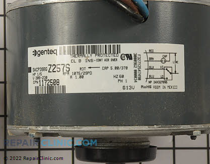 Condenser Fan Motor 1172508 Alternate Product View