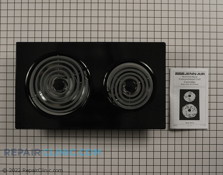 Stove cartridge assembly, Large element, 2100W; small element, 1250W, black