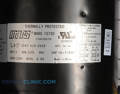 Condenser Fan Motor 10730 Alternate Product View