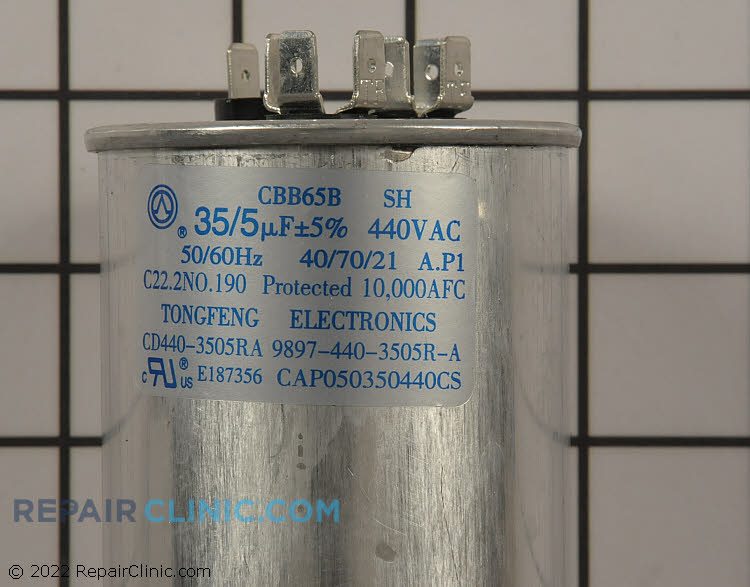Dual Run Capacitor CAP050350440RSP Fast Shipping Repair Clinic