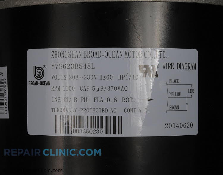 Fan Motor 1186357 Fast Shipping Repair Clinic