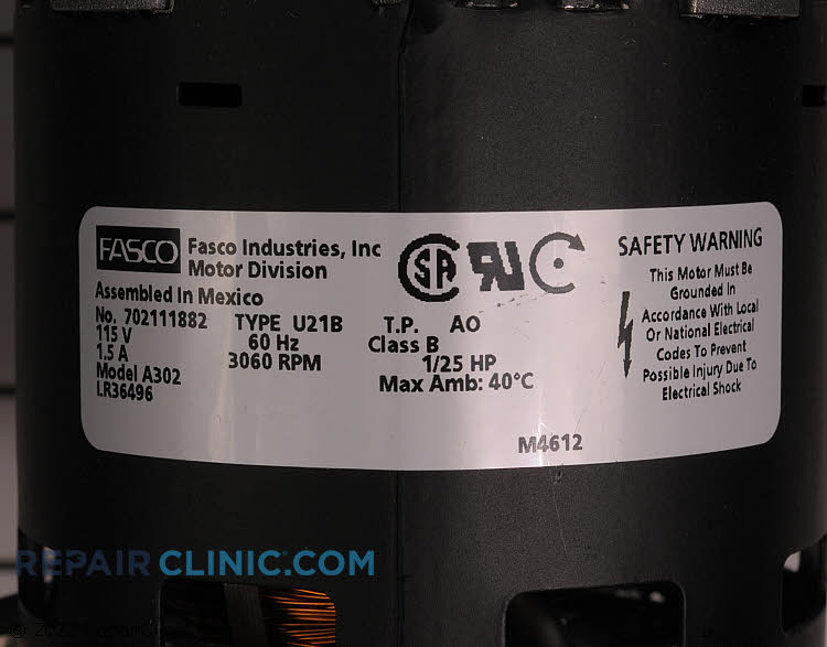 Draft Inducer Motor A302 Alternate Product View