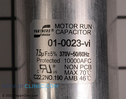 Run Capacitor 01-0023 Alternate Product View