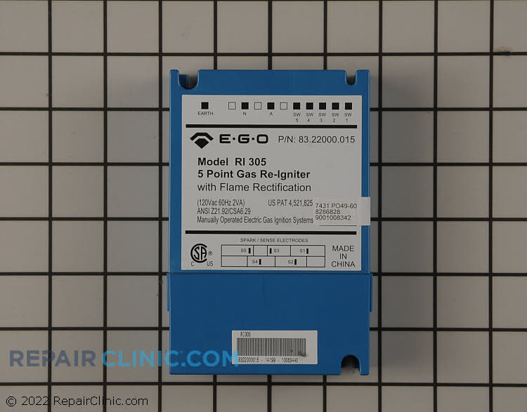 Modulo Di Accensione (scintilla) Originale Bosch 12004873 | Riaccenditore Gas A 5 Punti Per Piani Cottura | Ricambio OEM Blu - 4