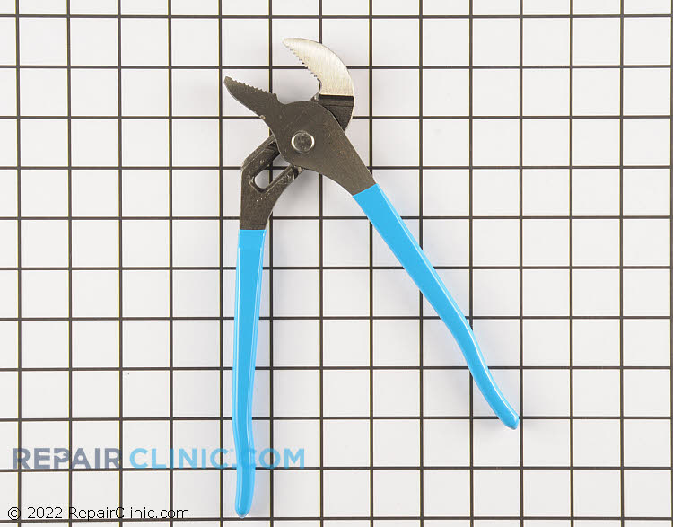 9.5 inch Straight Jaw Tongue & Groove Plier. Features an undercut tongue and groove to prevent slippage and laser heat-treated teeth for exceptional strength.
