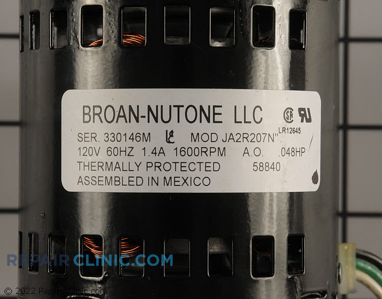 S58840000 Genuine Broan Nutone Bath Fan Motor
