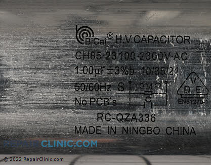 Capacitor RC-QZA336WRZZ Alternate Product View