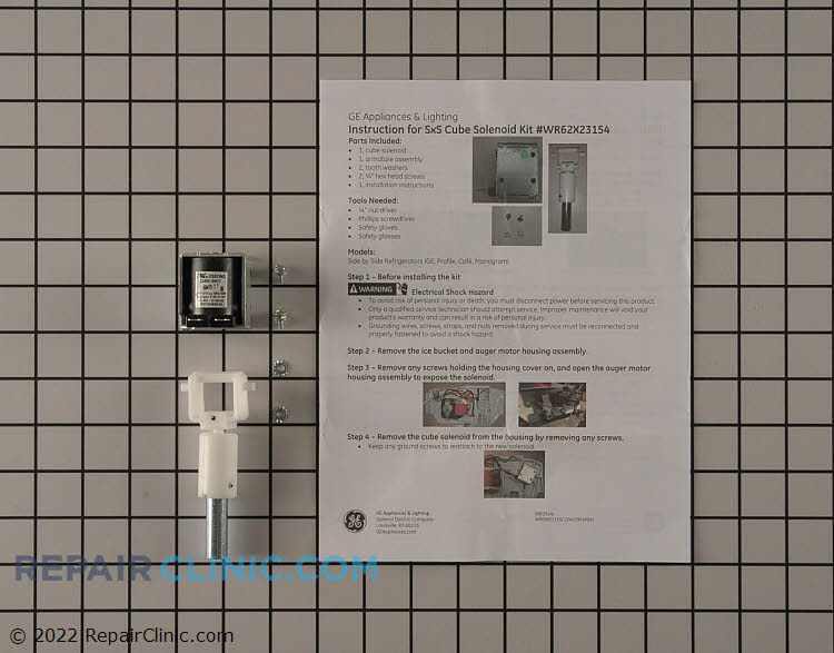 GE Refrigerator Ice Selection Solenoid Replacement WR62X58 Repair Clinic