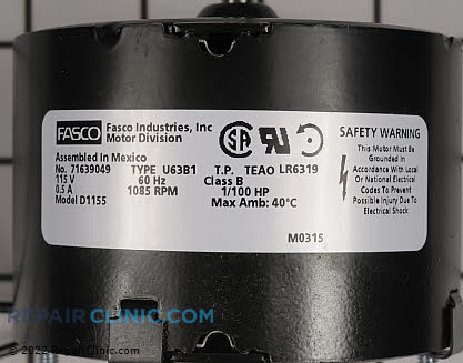 Fan Motor D1155 Alternate Product View