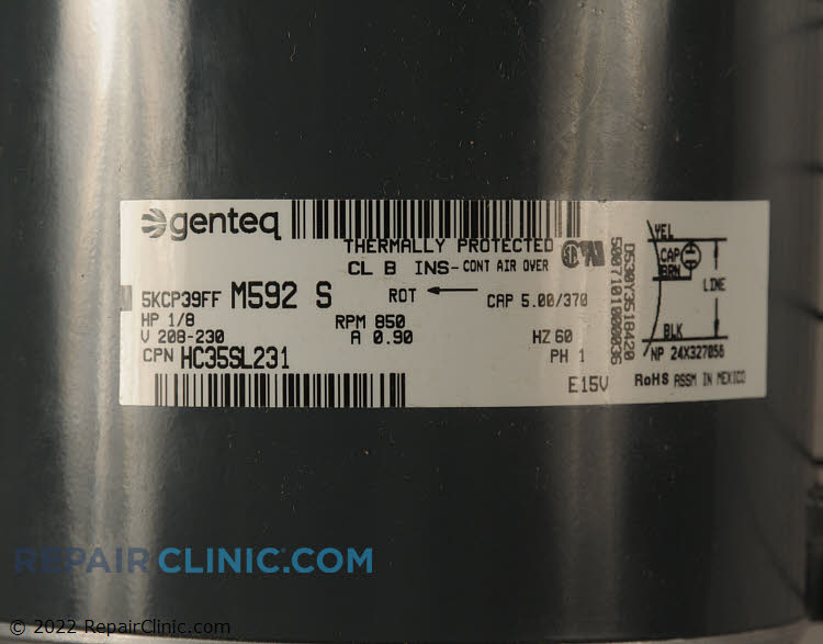 Condenser Fan Motor HC35SL231 Fast Shipping Repair Clinic