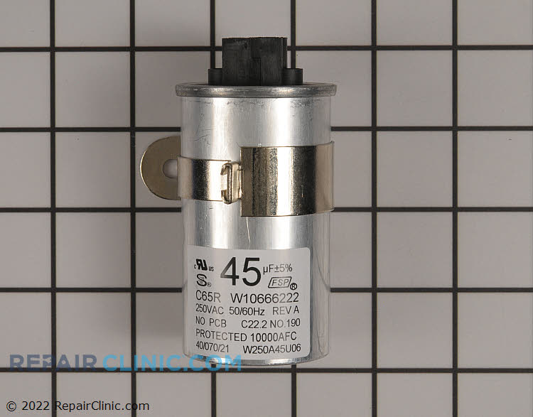 Washing Machine Capacitor W10804665 Fast Shipping Repair Clinic