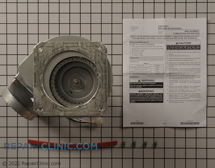 Lennox Furnace Draft Inducer Motor Replacement 74W55 Repair Clinic