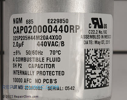 Run Capacitor CAP020000440RP Alternate Product View