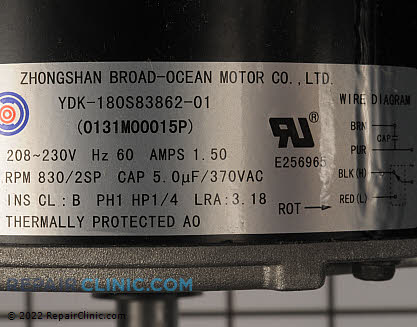 Condenser Fan Motor 0131M00015PSP Alternate Product View