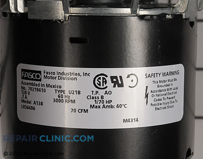 Fan Motor A138 Alternate Product View