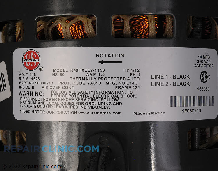 Blower Motor 9F30213 Alternate Product View