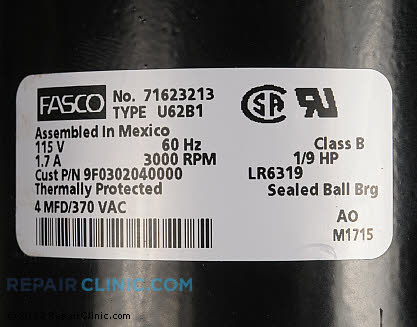 Blower Motor 9F30204 Alternate Product View