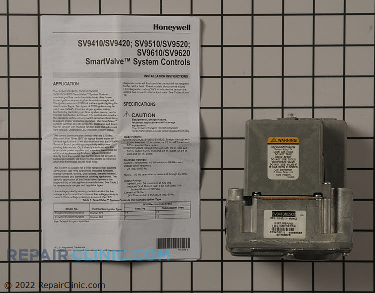Gas Valve Assembly 5H76382 Alternate Product View