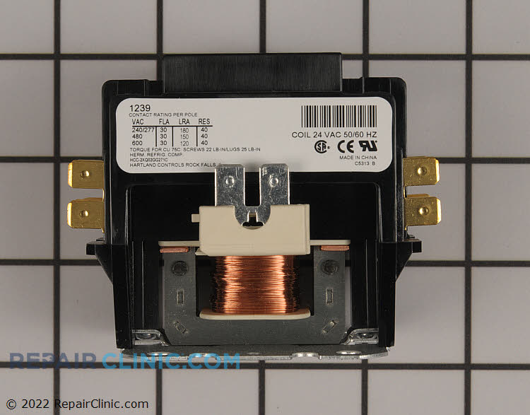 Contactor 2pole,30amp,24volt coil