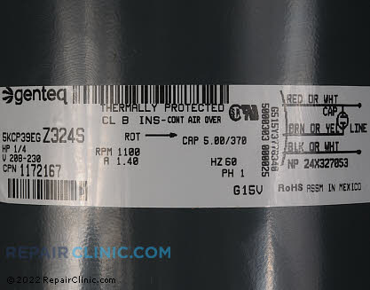 Condenser Fan Motor 1172167 Alternate Product View
